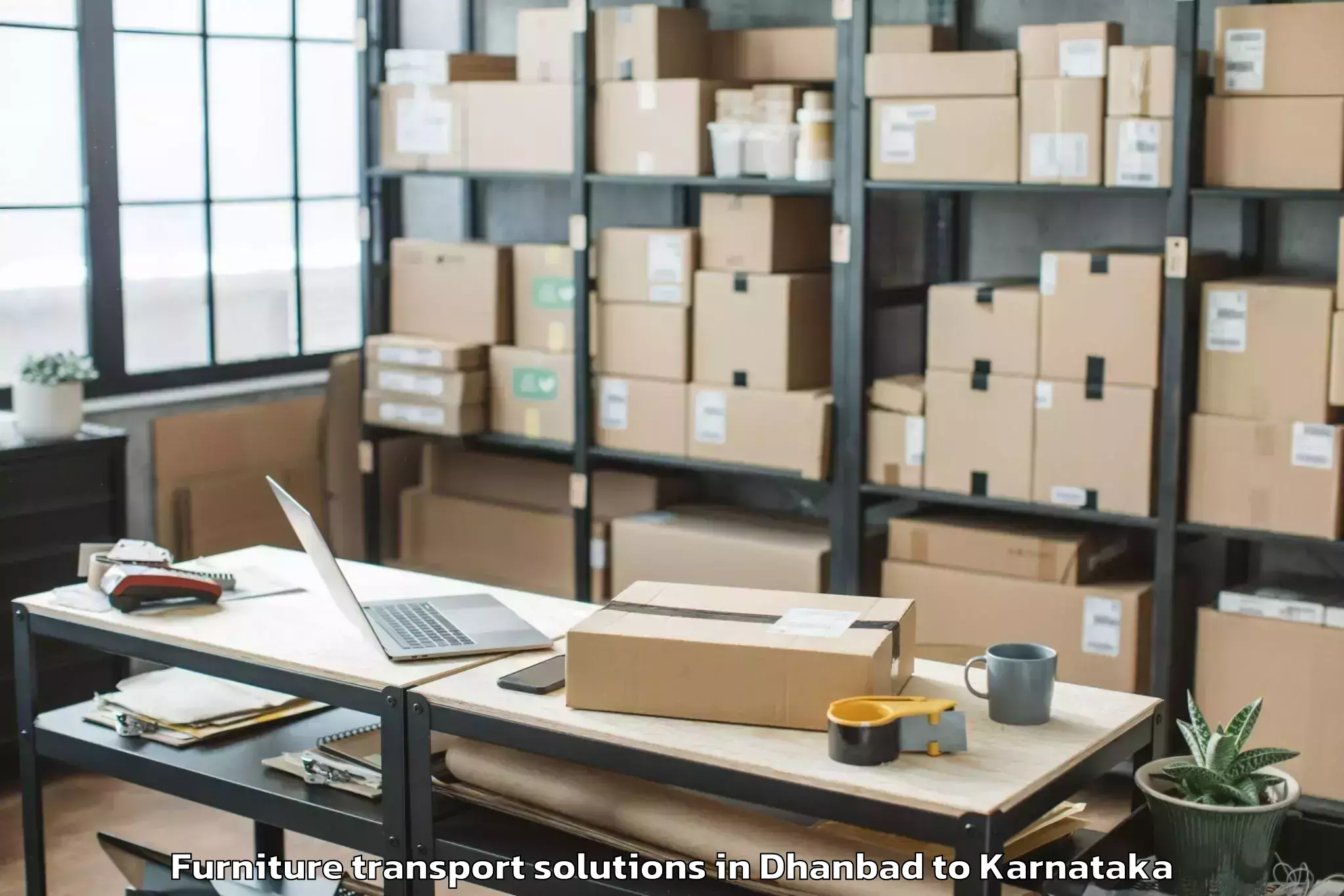 Get Dhanbad to Nitte Mangaluru Furniture Transport Solutions